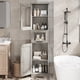 thumbnail image 2 of QinaQin Gabinete alto para baño o cocina con puertas de vidrio y repisa ajustable, mueble independiente para toallas, despensa o lavandería, 2 of 8