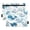 Cartoon Bubbles and Whale, variant on Polar Bear Bicycle Riding 2 Pack Pencil Pouch for 3 Ring Binder Smooth Zipper Folders with Pockets Clear Window Pencil Case