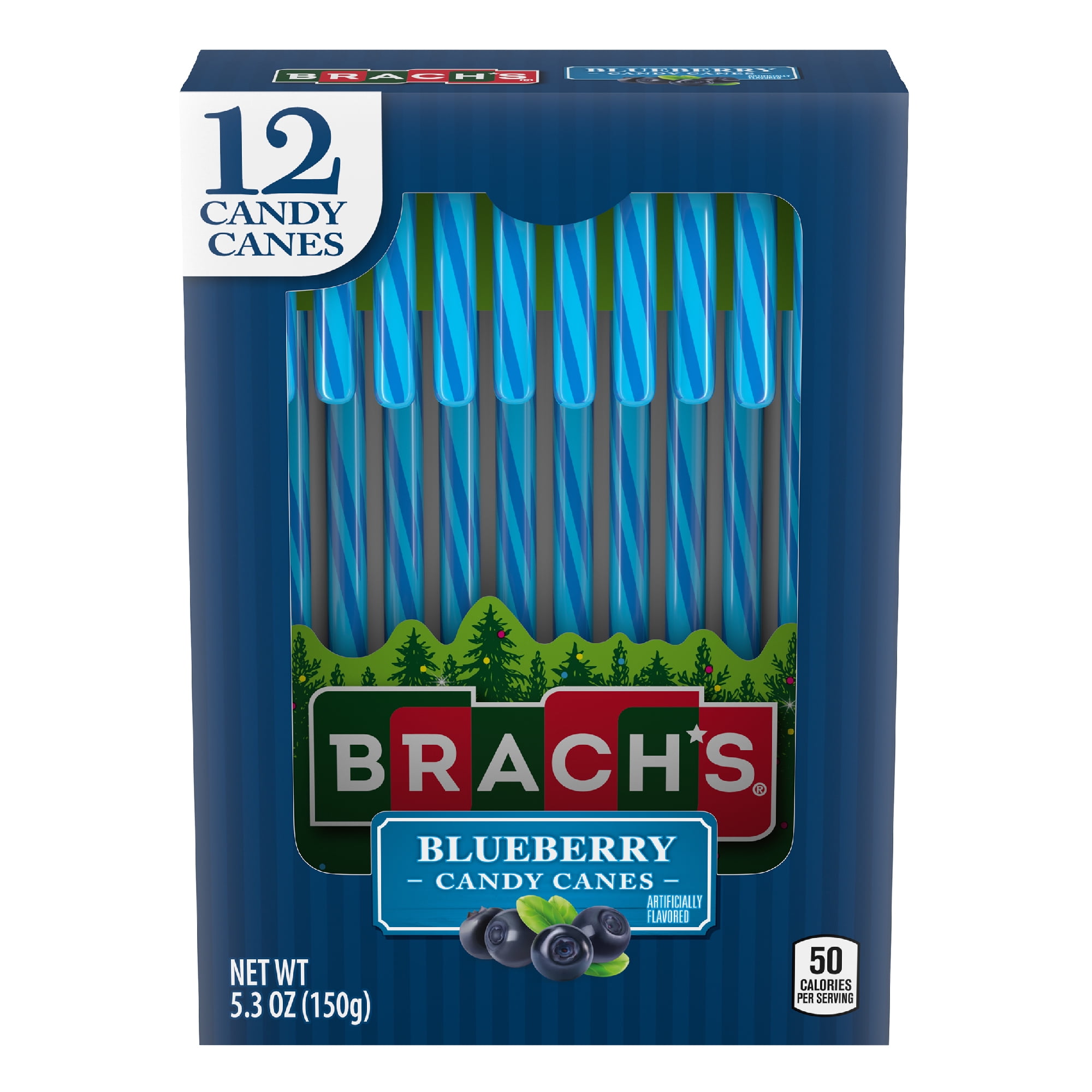 Brach's Brach’s Blueberry Candy Canes, 12ct, 5.3oz