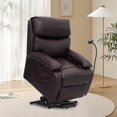 thumbnail image 6 of Alwalue Electric Power Lift Recliner Chairs with Side Pocket for Elderly Micro Leather Recliner Lift Chair with Remote Control for Living Room Bedroom - Brown, 6 of 6