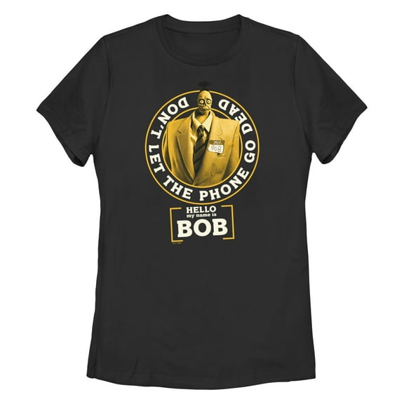 Women's Beetlejuice Beetlejuice Bob Don't Let the Phone Go Dead Badge Graphic T-Shirt