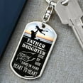 thumbnail image 6 of Father And Daughter Stainless Steel or 18k Gold Premium Swivel Dog Tag Keychain, 6 of 10