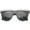 Matte Black-Gold / Smoke, variant on sunglassLA Unisex Retro Metal Accent Flat Top Horn Rimmed Oversize Sunglasses (Shiny Black-Gold / Lavender) - 50mm