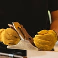 thumbnail image 5 of 1 par de guantes de trabajo de cuero para hombres y mujeres Guantes de jardinería de cuero, 5 of 5