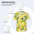 thumbnail image 3 of KLL Lemon for Men's Baseball Shirts,Short Sleeve Casual Shirts Button Down Shirt for Men Beach Summer Wedding Shirt-, 3 of 7