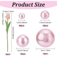thumbnail image 2 of 100pcs Pink Pearl for Vase Filler Floating Artificial Tulip Petals Vase Filler with 4 Size Pearl for Makeup Brushes Holder Wedding Party Decor, 2 of 7