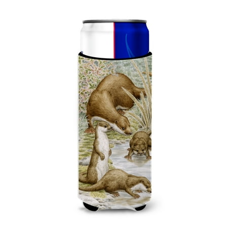 

Carolines Treasures ASA2075MUK Otter Family Ultra Beverage Insulators for slim cans Slim Can multicolor