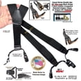 thumbnail image 2 of Hold-Up Suspender Company Jacquard Series JS Black Suspenders for Men in the Double-Up style with the USA patented No-Slip clips, 2 of 4
