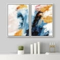 thumbnail image 2 of PixonSign Framed Canvas Print Wall Art Set Cloud Inspired Smeared Brushstrokes Geometric Shapes Illustrations Modern Art Contemporary Colorful Ultra for Living Room, Bedroom, Office - 16"x24"x2 WHITE, 2 of 5