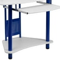 thumbnail image 3 of Bureau d'ordinateur en coin bleu avec huche, 3 of 9