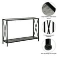 thumbnail image 5 of Zimtown 47in Long Console Table Entryway Table with Shelf, Sofa Table TV Stand, Metal Frame, Gray, 5 of 12