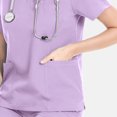 thumbnail image 3 of VIAOLI Women's Scrubs Set - V-Neck Top & Elastic Waist Pants for Nurses & Doctors, Multiple Colors, 3 of 6