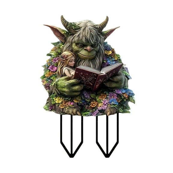 2D Tree Elf Garden Stake - Colorful Acrylic Meditation Fairy Yard Sign, Waterproof Outdoor Lawn Decor for Garden, Patio & Pathway Decoration