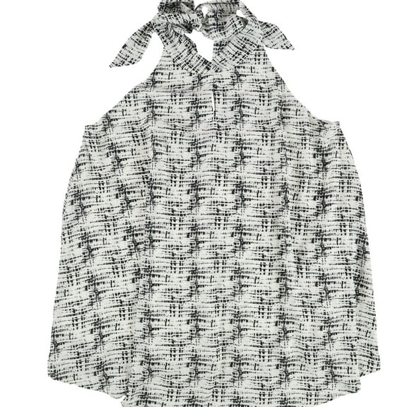 bar III Womens Tie Back Knit Blouse, White, X-Large