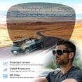 thumbnail image 3 of TINHAO Men's Fit Over Glasses Sunglasses with Hard Case, Polarized UV400 Wear Over Prescription Glasses for Driving Fishing Hiking Golf Cycling, 3 of 7