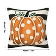 thumbnail image 2 of PATLOLLAV Fall Pillow Covers,18X18inch Double Sided Dots Pumpkin Maple Leaf Stripes Fall Linen Throw Pillows Hello Fall Hello Pumkin Harvest Seasonal Orange Sofa Cushion Decoration for Home, 2 of 4