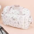 thumbnail image 7 of Floral Baby Diaper Bag Tote Mommy Bag, Women Quilted Cotton Medium Travel Duffle Bag, Cute Cotton Diaper Bags Crossbody Baby Bags for Girl Mom, 7 of 7