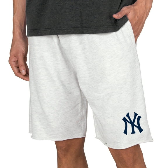 Men's Concepts Sport Oatmeal New York Yankees Mainstream Terry Tri-Blend Shorts