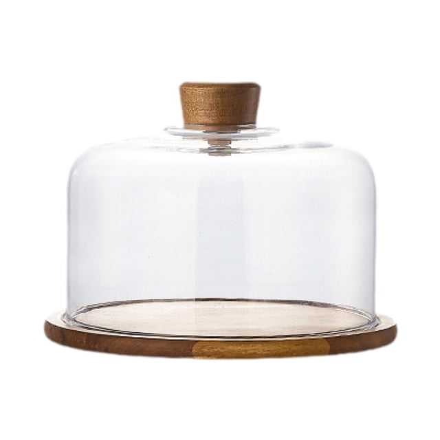 Servidor redondo de madera para postres con bandeja para servir, almacenamiento multifuncional para quesos 20.3x15cm
