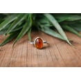 thumbnail image 2 of Natural Orange Amber Gemstone Ring, 925 Sterling Silver Ring, Charm Ring, Pure Silver Ring, Oval Cut Amber Ring, Healing Crystal Silver Ring, 2 of 4