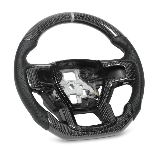 Steering Wheel Assembly, Heat Resistant Carbon Fiber Steering Wheel for Raptor 2017-2021