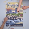 thumbnail image 3 of York, Maine, Nubble Lighthouse, The Way Life Should Be (1000 Piece Puzzle, Size 19x27, Challenging Jigsaw Puzzle for Adults and Family, Made in USA), 3 of 4