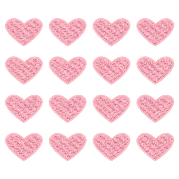 Uxcell 1.65'' x 1.42'' Iron-on Hot Melt Adhesive Patches Sew Embroidered Patches 10 Pcs Light Pink