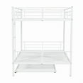 thumbnail image 6 of [Luckynote]Full Over Full Metal Bunk Bed with Trundle, White, 6 of 10