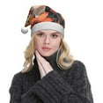 thumbnail image 5 of Fuzoiu Butterfly Floral Elegance Print Santa Hat Christmas Hat for Adults,Santa Hats with Pompom, Unisex Xmas Holiday Hat for Christmas New Year Festive Party Supplies, 5 of 6