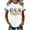 White, variant on USA 250th Anniversary Patchwork Tee Short Sleeve Printed Crew Neck Loose Fit Black L