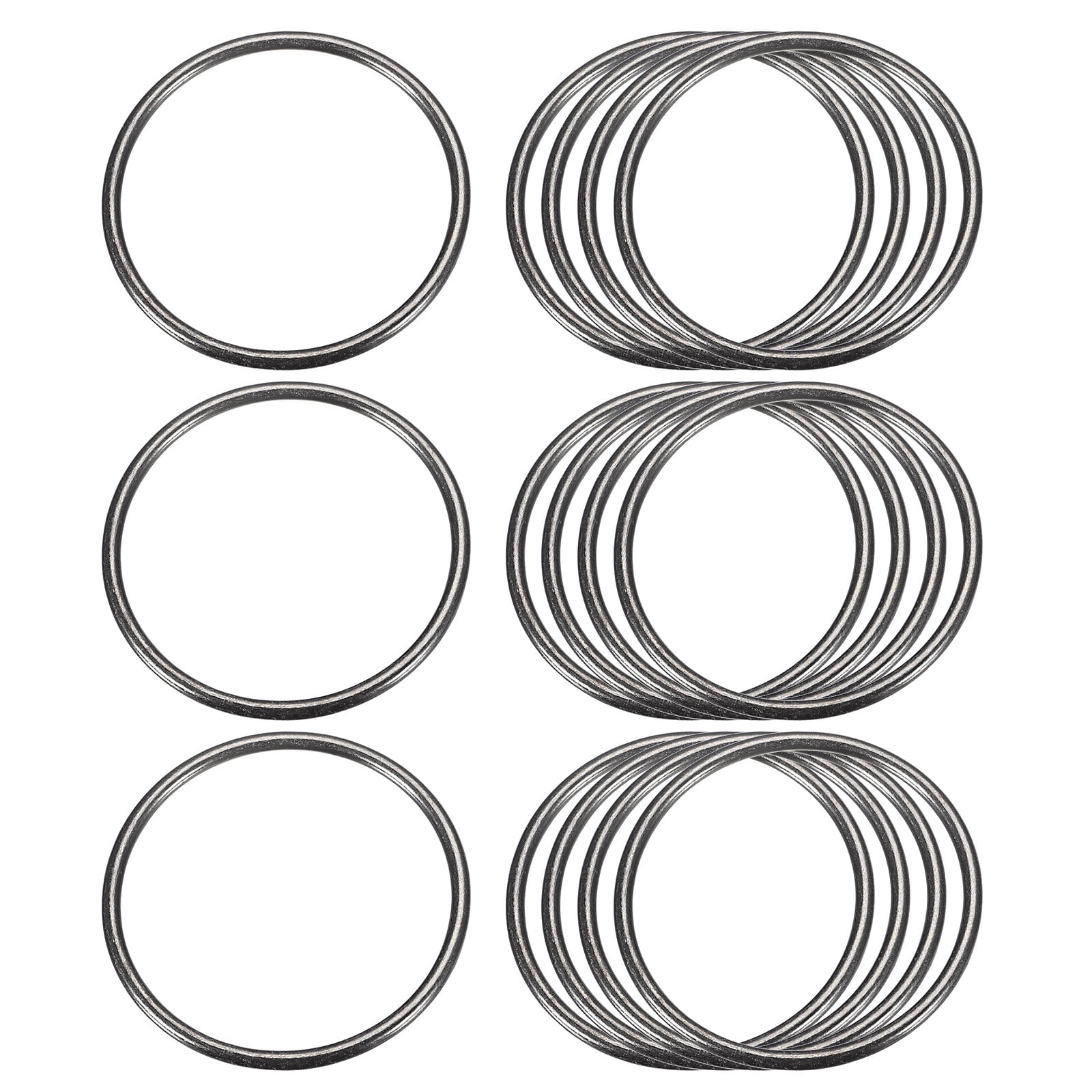 Metal O Rings Pack Mm Id Mm Thick Welded O Ringe Dark Gray Walmart Com