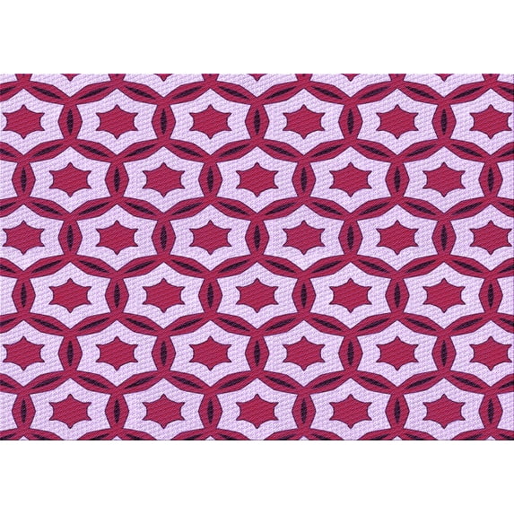 Ahgly Company Indoor Rectangle Patterned Blush Pink Area Rugs, 8' x 10'