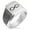 Silver, variant on Stainless Steel Infinity Love Needle Stripe Pattern Biker Style Polished Ring