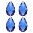 thumbnail image 1 of Cuentas de cristal en forma de lágrima Uxcell K9, paquete de 4, prismas de candelabro de 50mm, cuentas colgantes para decoración de artesanías, azul oscuro, 1 of 6