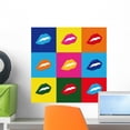 thumbnail image 1 of Pop Art Lips Wall Mural by Wallmonkeys Peel and Stick Graphic (18 in H x 18 in W) WM176164, 1 of 4