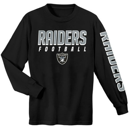 Oakland Raiders Revolution - Youth Black Oakland Raiders Sleeve Hit Long Sleeve T-Shirt