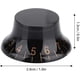 thumbnail image 2 of 4 perillas de control de volumen de tono de velocidad para accesorio de guitarra eléctrica (negro + dorado), 2 of 5