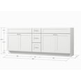 thumbnail image 7 of Disar 84" Double Bathroom Vanity Base Only in White, 7 of 7