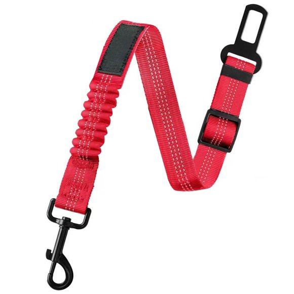 Cinturón de seguridad ajustable para perros Cinturón de seguridad de nailon para mascotas con amortiguador elástico Bungee Reflectante y duradero Arnés para perros