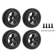 thumbnail image 1 of 4 Uds ruedas de coche RC diseño de pentagrama neumáticos de coche RC de plástico de goma juego para modelos de coche 1/16 reemplazo negro YUNYI BRAND Deportes, 1 of 8