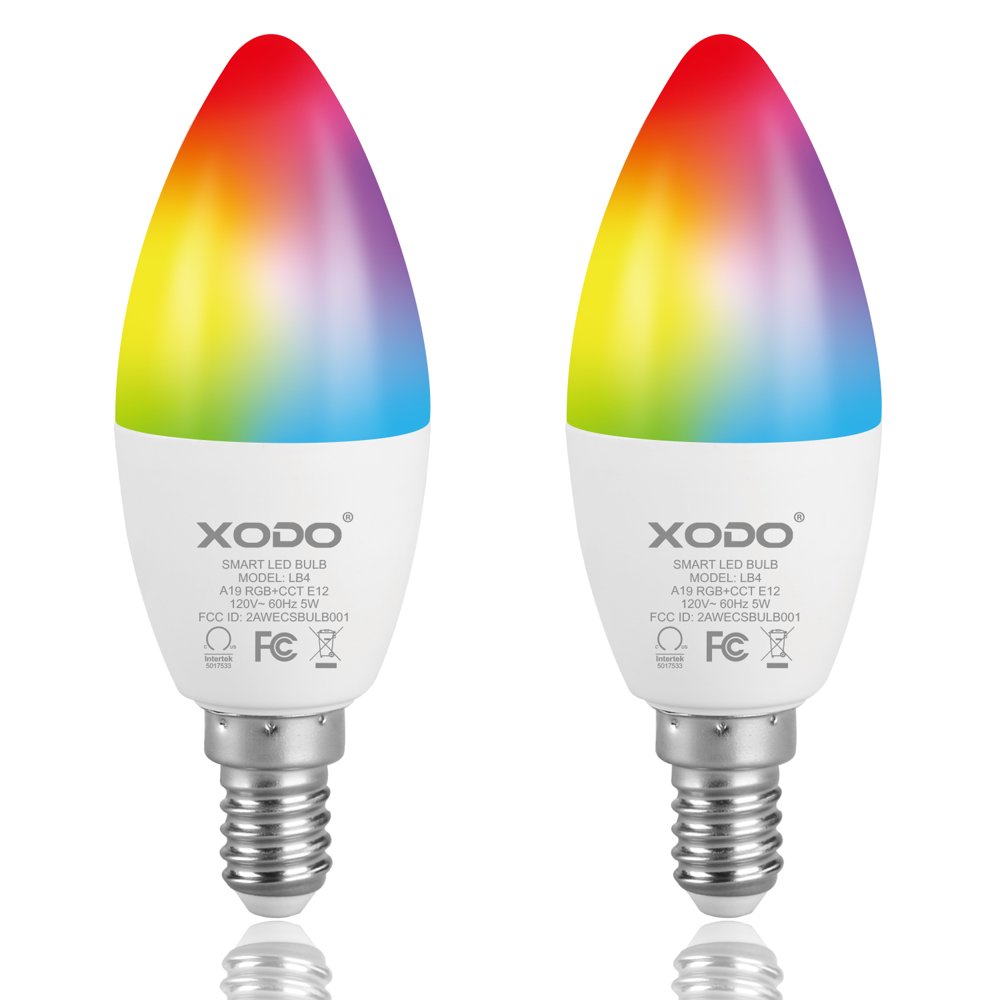 XODO Smart Wifi B11 E12 Dimmable Ceiling Fan Candle Light Bulb