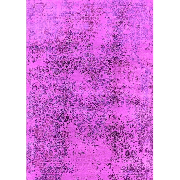 Ahgly Company Indoor Rectangle Oriental Pink Industrial Area Rugs, 2' x 3'
