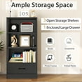 thumbnail image 6 of Costway 48'' 4-Tier Display Organizer Bookcase, Grey, 6 of 10