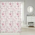 thumbnail image 2 of Erosebridal Dreamy Pink Bow Shower Curtain 72x72, Sea Conch Seashell Bath Curtain, 2 of 5
