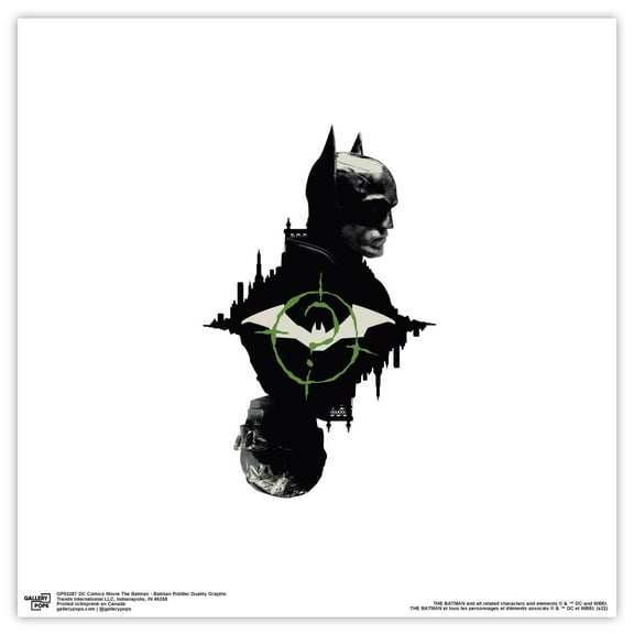 Gallery Pops DC Comics The Batman - Batman Riddler Duality Graphic Wall Art, Unframed Version, 12" x 12"