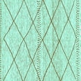 thumbnail image 1 of Ahgly Company Indoor Square Solid Turquoise Blue Modern Area Rugs, 5' Square, 1 of 4