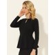 thumbnail image 2 of Top de trabajo elegante Allegra K Negro S, 2 of 5