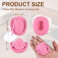 thumbnail image 2 of Uxcell Mini Cowboy Hats, Pink Miniature Western Cowboy Hat Tiny Dollhouse Accessories for Crafts Dolls Wedding Party Dress Decoration Hair Accessories Snowman,2.6 x 2 x 1.2 Inch, 2 of 6