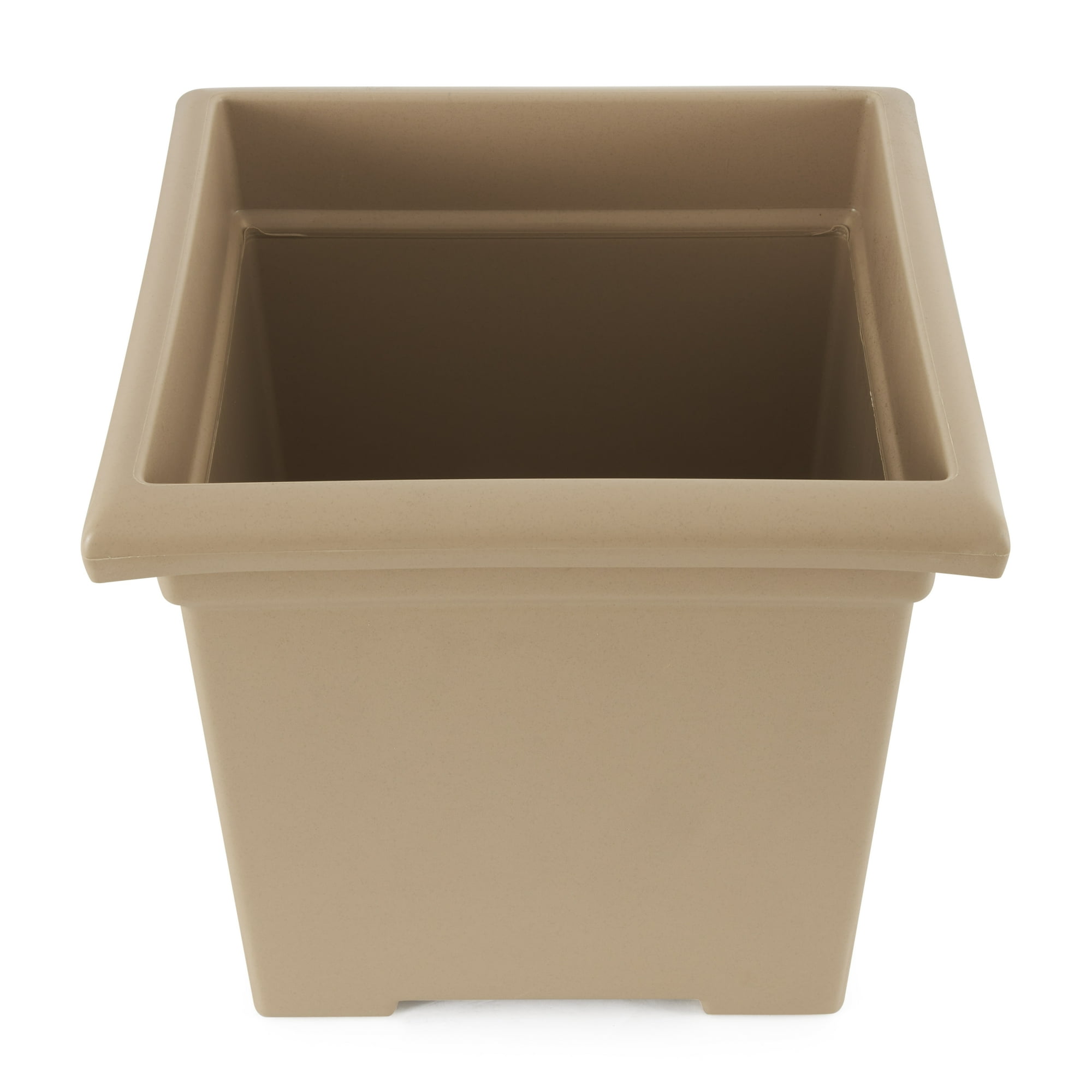 The HC Companies Jardinière Carrée 25,4 Cm – Bleu Sarcelle – Plastique Résistant UV, Avec Drainage