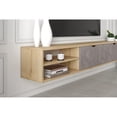 thumbnail image 5 of Kybele LLC Rigaa 71" Wall Mounted Floating Entertainment Media Console - 80 inches Oak Natural, 5 of 5